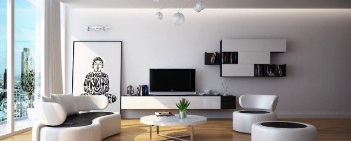 Modern-Black-white-living-room-furniture